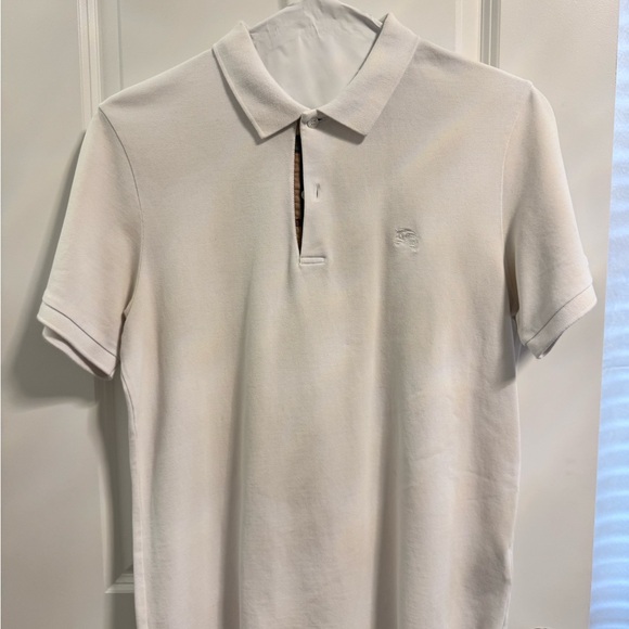 Burberry Cream Polo Shirt - Picture 1 of 4